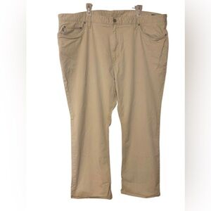 Polo Ralph Lauren Khaki Pants Men’s 46B/30 Tan Stretch Classic Fit Flat Front